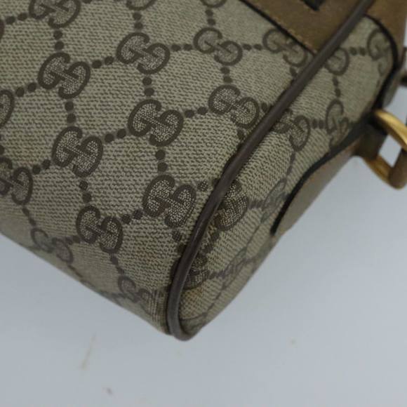 GUCCI GG Supreme Web Sherry Line Shoulder Bag PVC Beige Green Red Auth 98780 - Picture 14 of 16